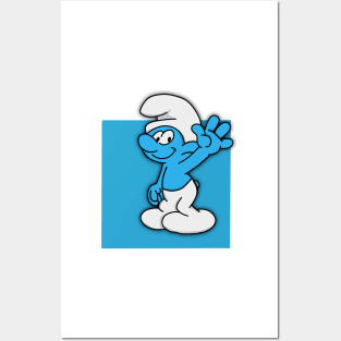 Cartoon Blue Man Posters and Art